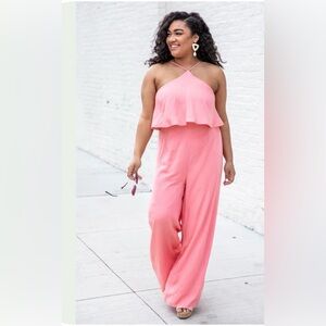 Pink Lily Pink Dress Jumpsuit